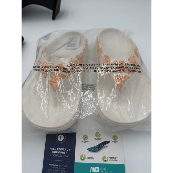 Spenco™ Fusion Butterfly Orthotic Support Sandal Women's size 9 White Coral - Picture 4 of 8